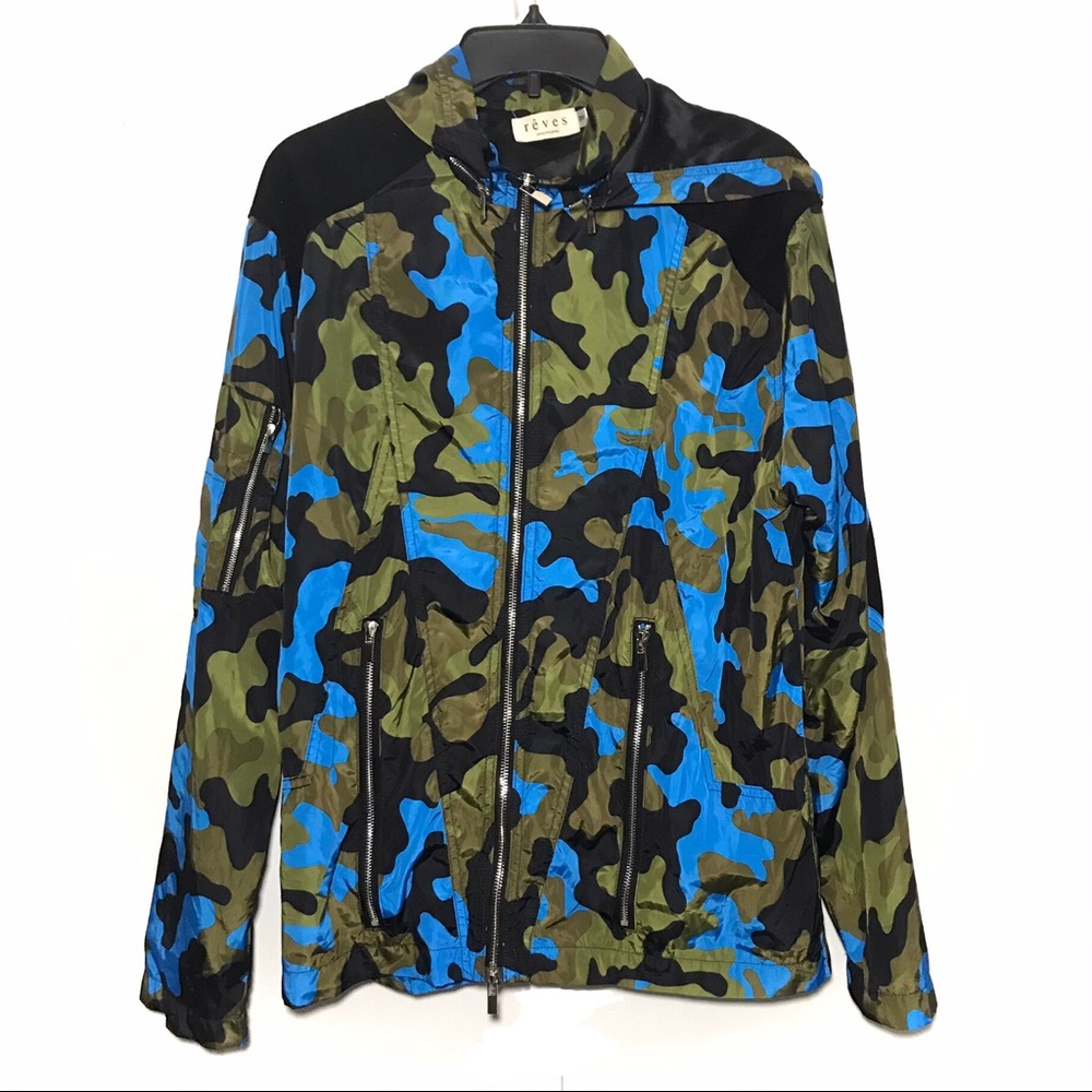 Reves Paris Men's Camo Jacket Size Medium